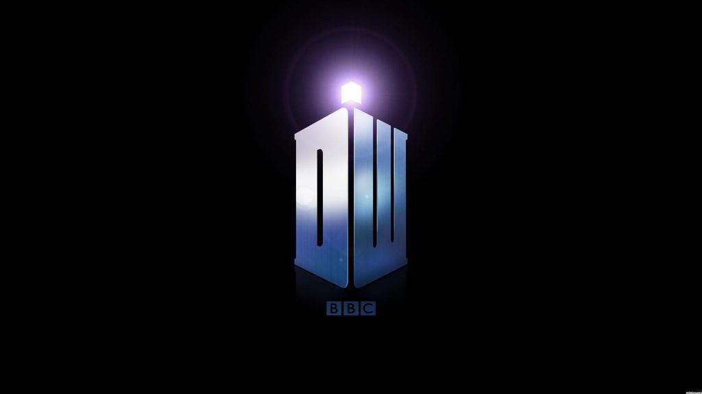 Blue And Black Doctor Who Logo wallpaper background