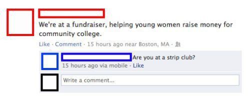 We're At A Fundraiser - Funny Facebook Post