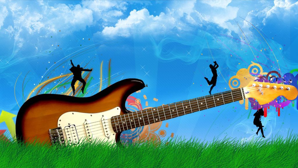 Abstract Electric Guitar Wallpaper Background