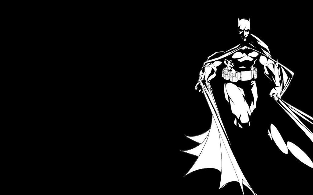 black and white batman