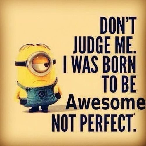 Born To Be Awesome Not Perfect - uplifting quote