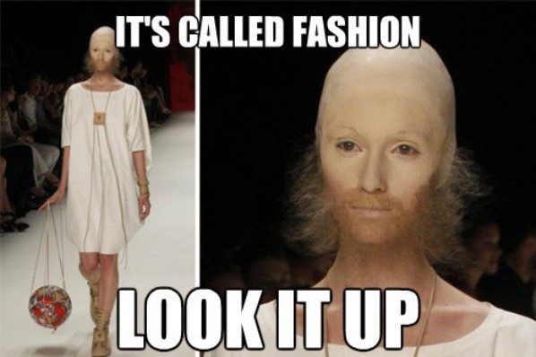 It's Called Fashion - funny photo - lady with a beard
