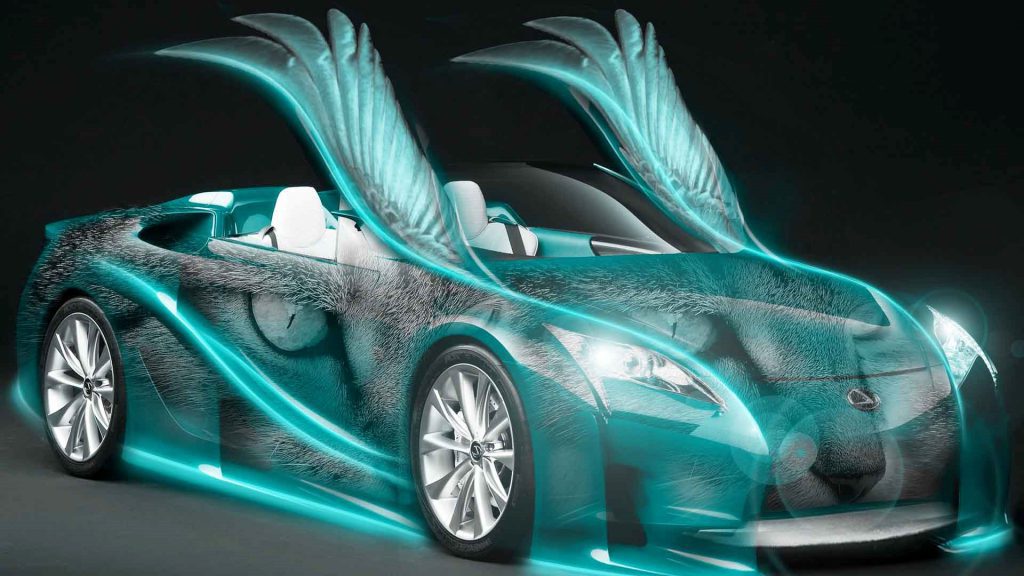 Car With Wings - Cool Desktop Background