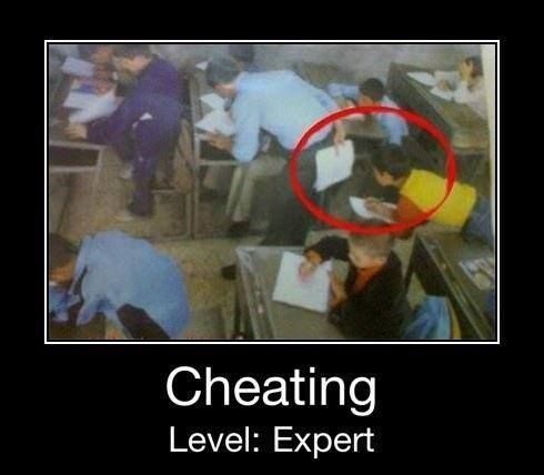 Cheating Level: Expert - Funny Image 