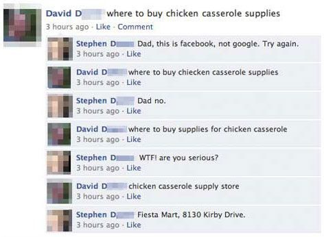 Where To Buy chicken Casserole Supplies - Funny Facebook Post