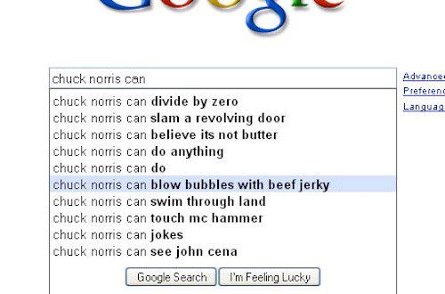 Chuck Norris Can - Funny Google Search Suggestion