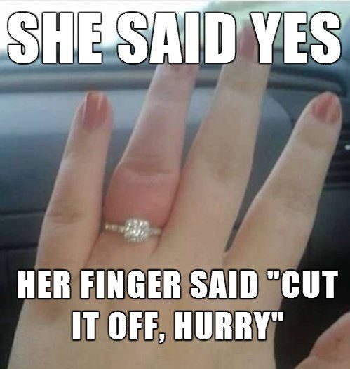 she said yes, her finger said cut it off hurry