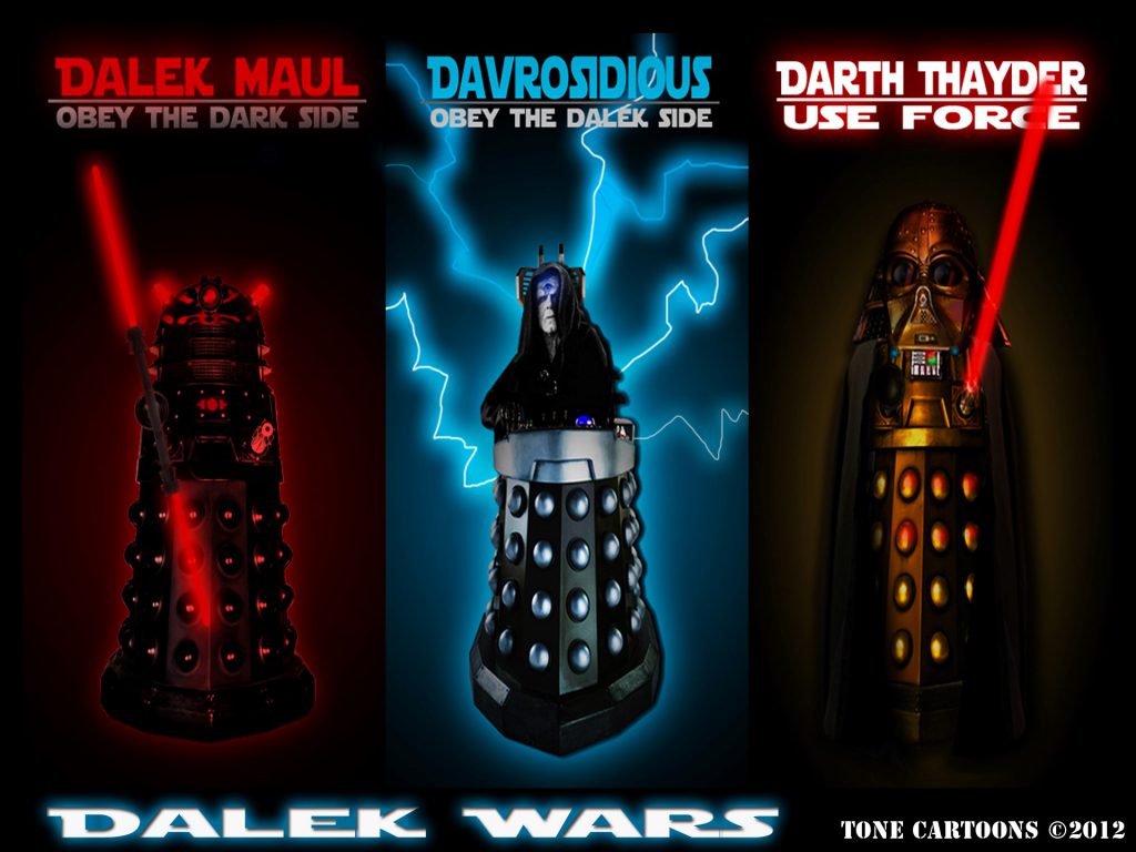 Star Wars And Dr. Who Clash - Dalek Wars - Wallpaper Background