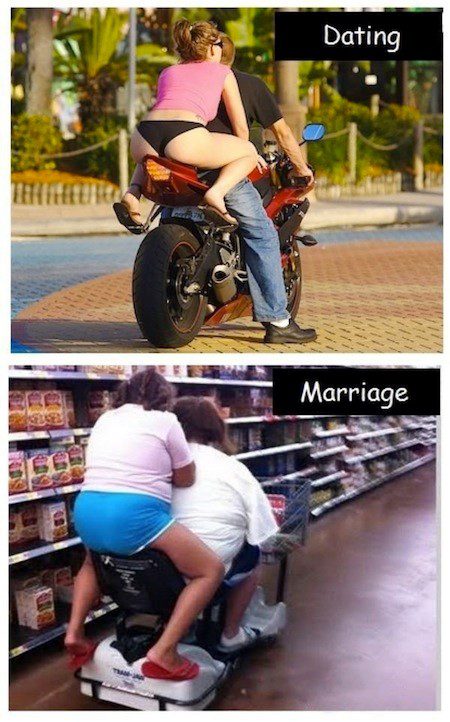 Dating Vs. Marriage - relationship meme