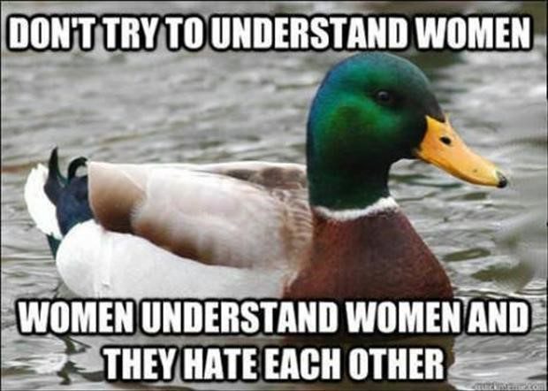Don't Try To Understand Women, women understand women and they hate each other - funny caption photo - caption pic