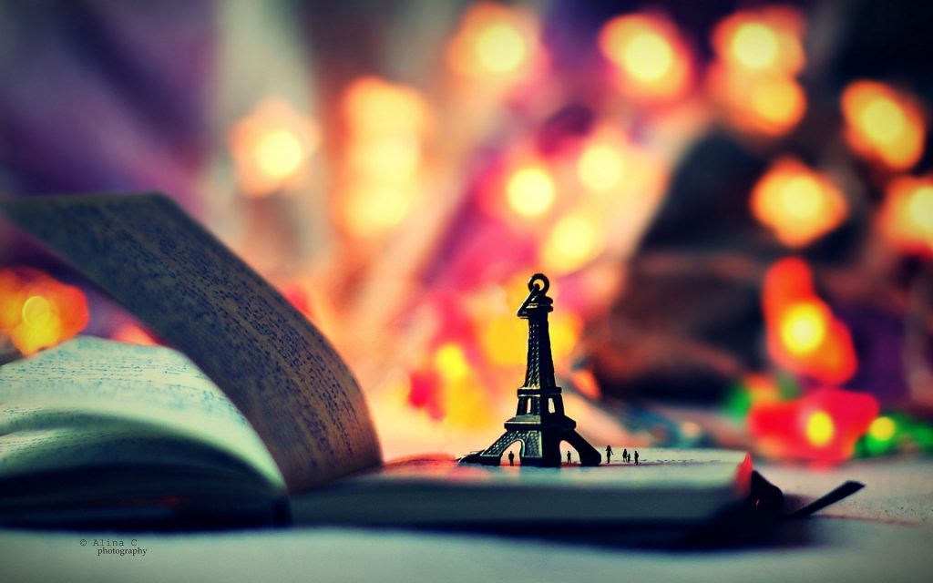 Miniature Eiffel Tower On A Book