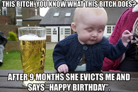 drunk baby birthday meme