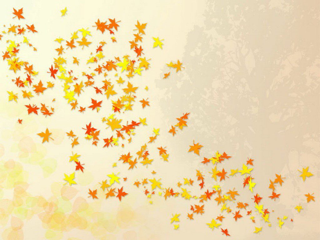 Blowing Leaves - Cute Wallpaper