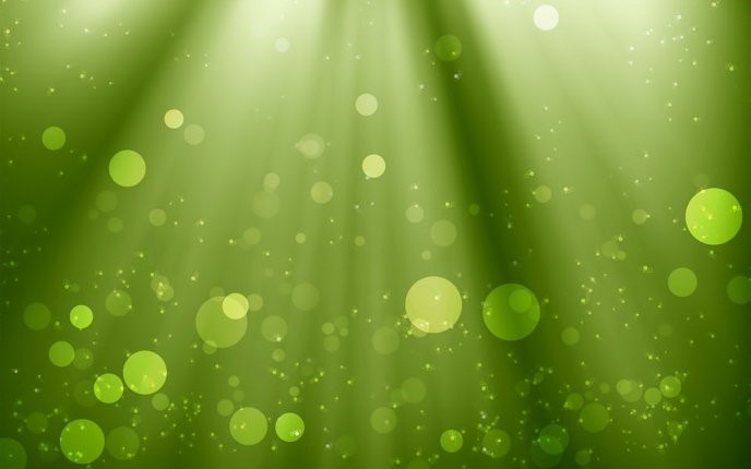 Abstract Green Light Bubbles - hd tablet wallpaper