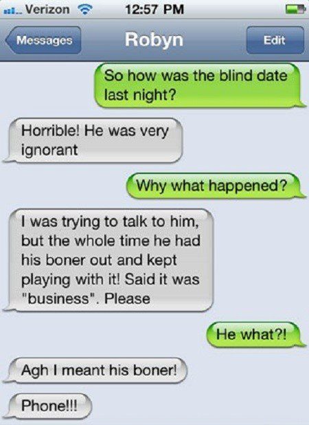 How Was Your Blind Date? - funny sms fail