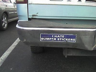 hate bumper stickers