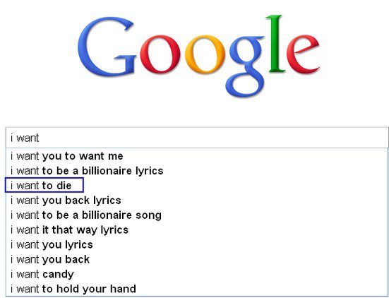 I Want - Funny Google Search Suggestion