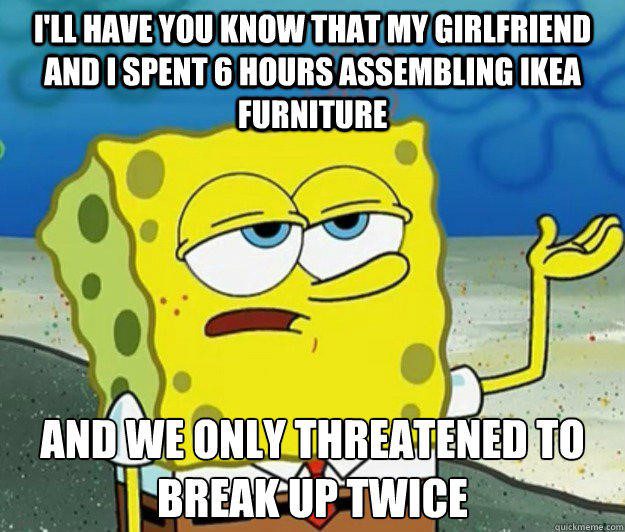 Assembling Ikea Furniture - Funny Spongebob Meme