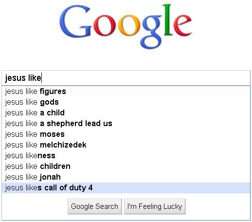 Jesus Like - Funny Google Search Suggestion