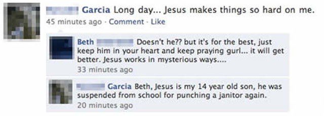 Jesus Makes Things So Hard - Funny Facebook Post