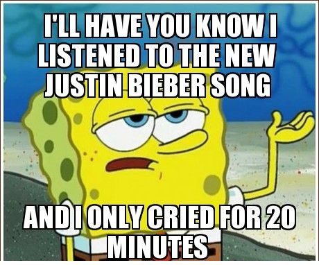 The New Justin Bieber Song - Spongebob Meme