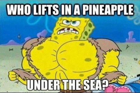 Lifts In A Pineapple Under The Sea - Spongebob Meme