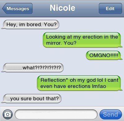 Looking At My Reflection - funny sms fail