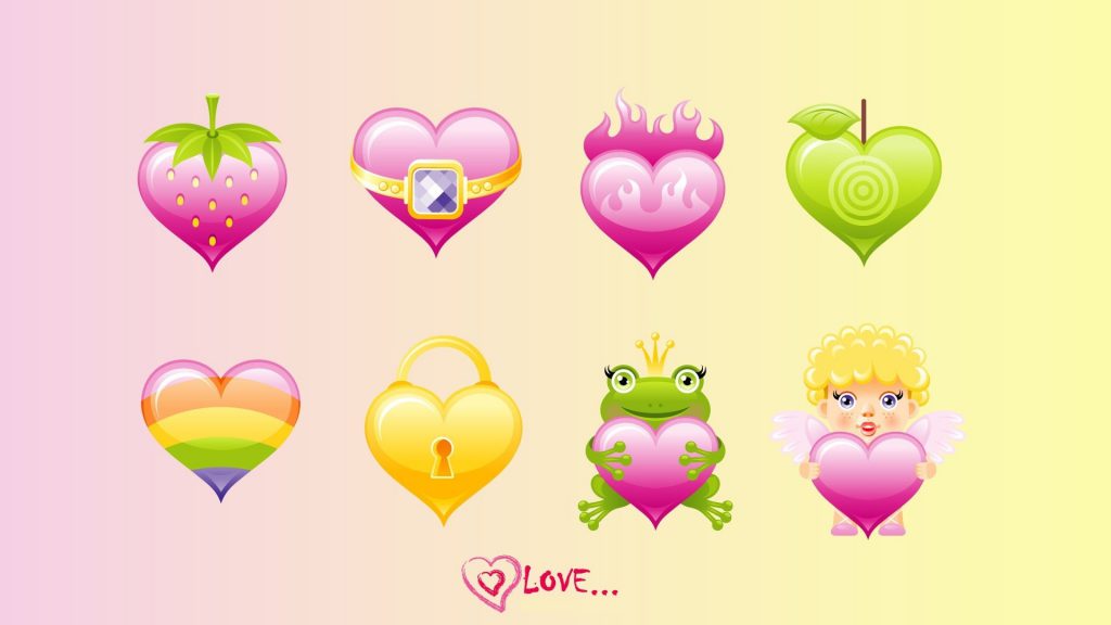 Hearts And Love - Cute Wallpaper