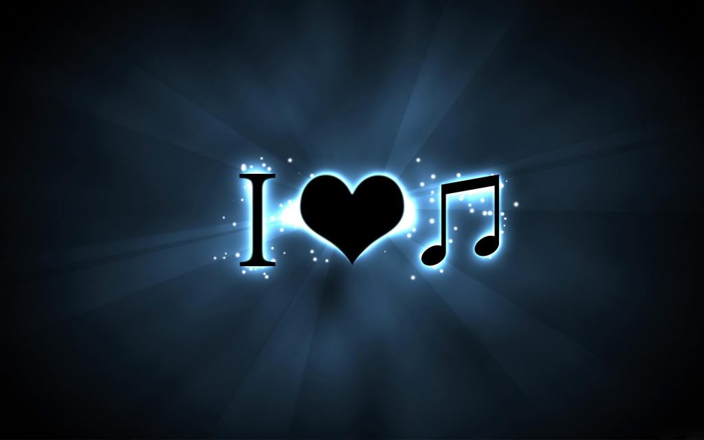I Love Music - hd tablet wallpaper - written in symbols - i heart music note