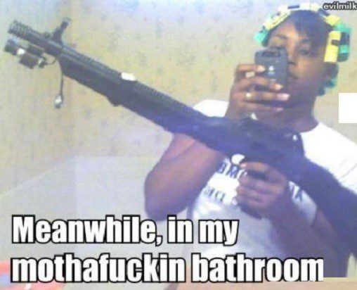Meanwhile In My Bathroom - Hilarious caption photo