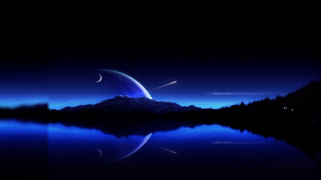 Cool Night Landscape Wallpaper