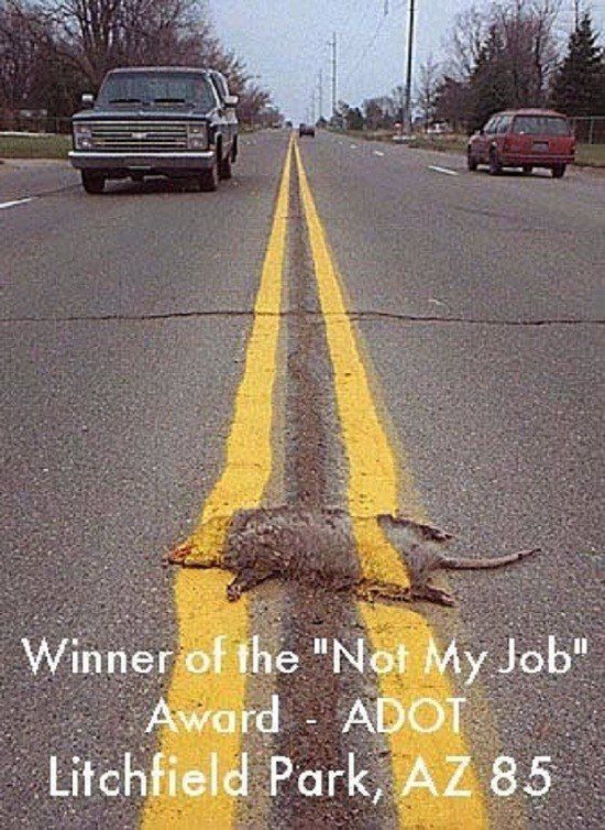 Winner Of The "Not My Job" Award