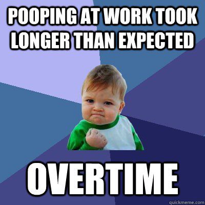 Pooping At Work - Funny Work Meme