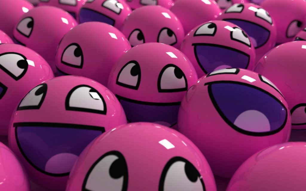 Pink Smiley Faces Wallpaper Background