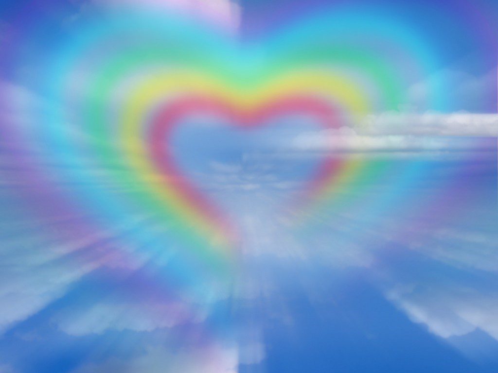 Rainbow Heart In The Sky Wallpaper Background