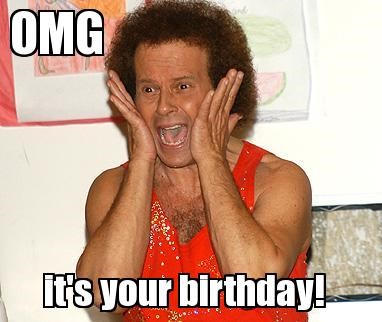 Richard Simmons Birthday Meme - Oh my god it's your birthday! OMG