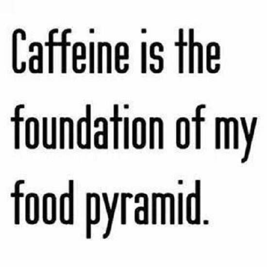 Caffeine Is The Foundation Of My Food Pyramid - coffee quotes