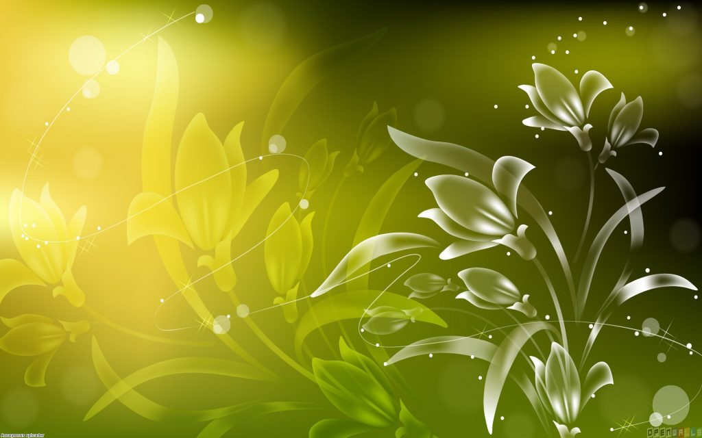 Amazing Green And White Abstract Wallpaper