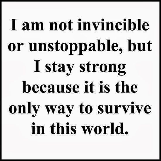 I Stay Strong Because It's The Only Way To Survive In This World
