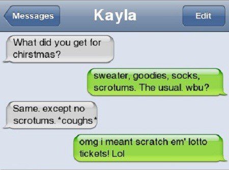 What Did You Get For Christmas - Funny Text Message Fail - SMS