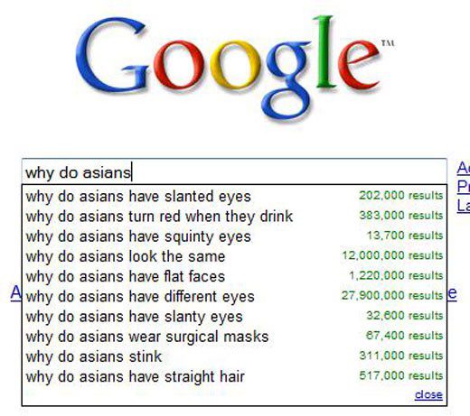 Why Are Asians - Funny Google Search Suggestions