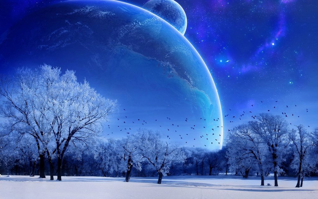 Fantasy Winter Scene - winter wallpaper desktop background