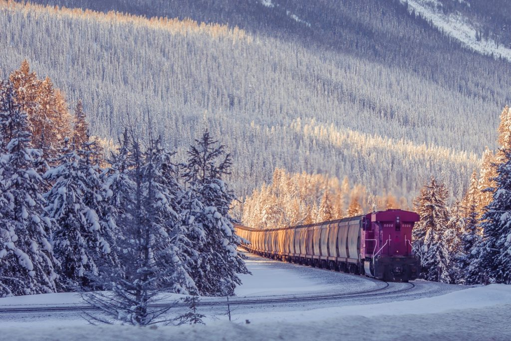 Winter Train Wallpaper - desktop background