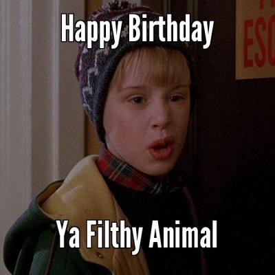 Home Alone Birthday Meme - Happy Birthday Ya Filthy Animal