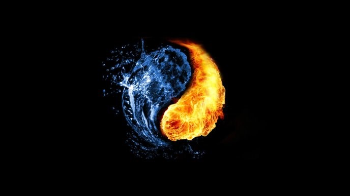 Yin And Yang - Fire And Ice - HD tablet wallpaper background