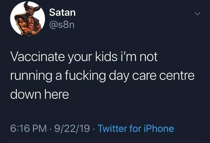 Vaccinate Your Kids Satan