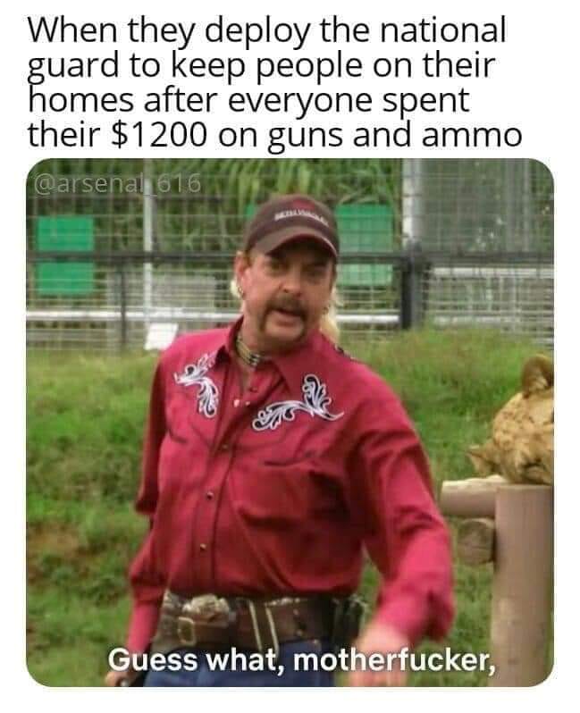 Spent Money On Guns And Ammo