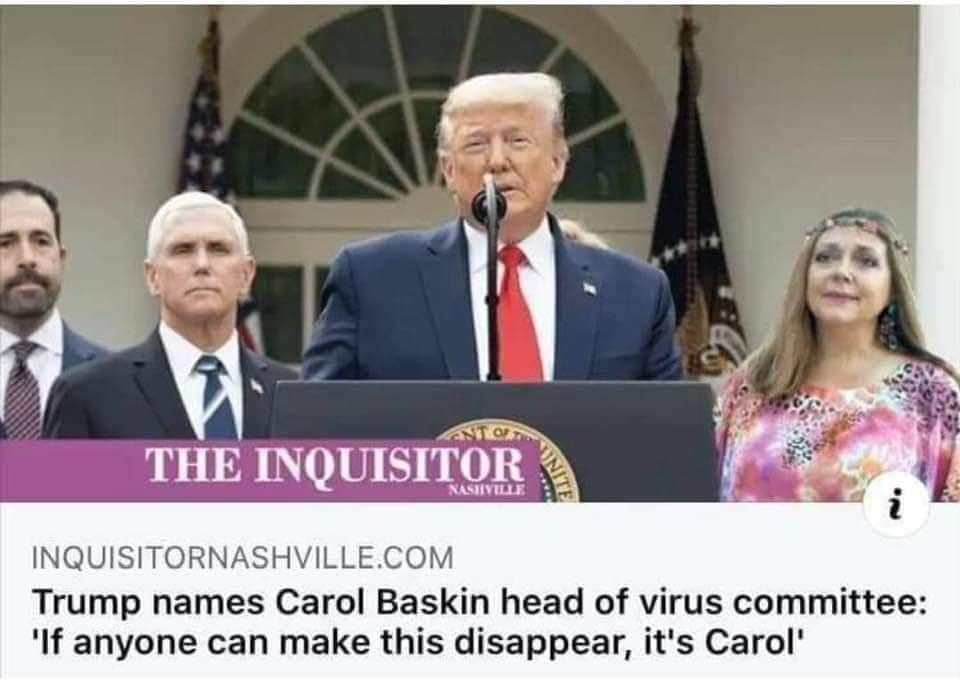 Trump Names Carol Baskin As Head Of Virus Comittee