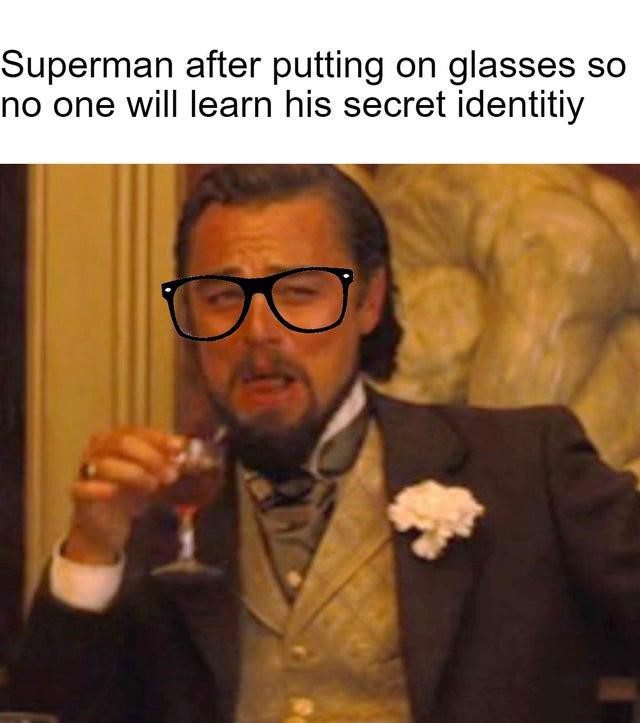 Putting His Glasses On